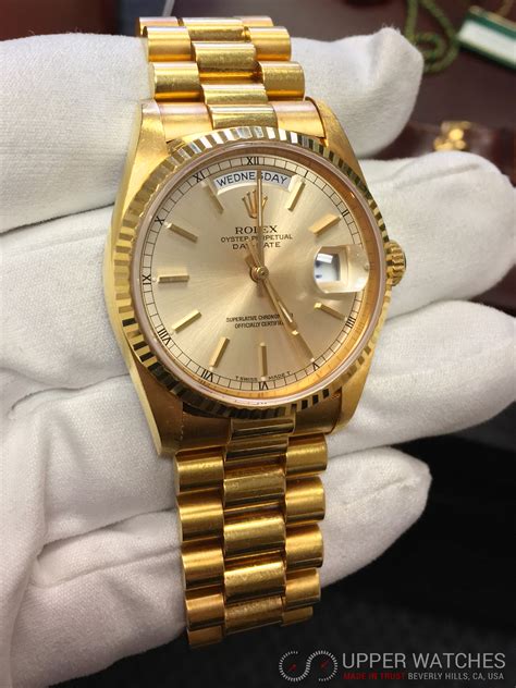 how much does a gold presidential rolex cost|pre owned Rolex president gold.